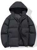 Manteau d'Hiver Matelassé à Capuche Zippé Grande Taille Homme  COOLANDBAG