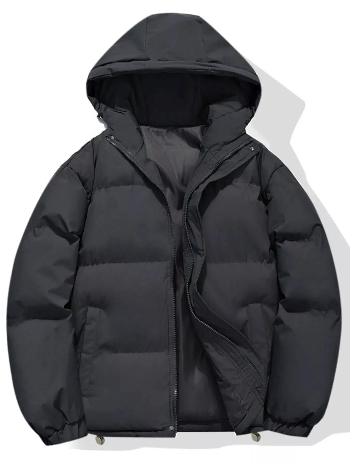 Manteau d'Hiver Matelassé à Capuche Zippé Grande Taille Homme  COOLANDBAG
