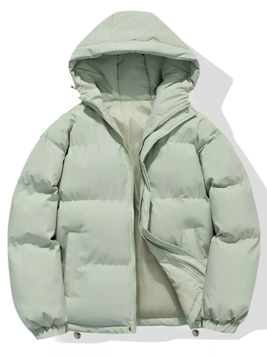 Manteau d'Hiver Matelassé à Capuche Zippé Grande Taille Homme  COOLANDBAG