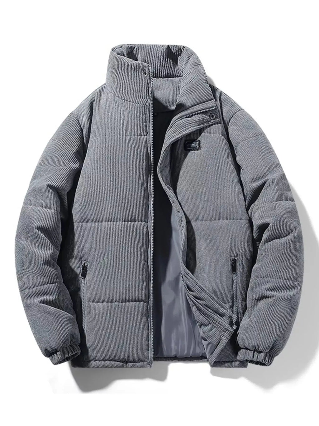 Manteau d'Hiver Matelassé en Velours Côtelé Grande Taille Homme  COOLANDBAG