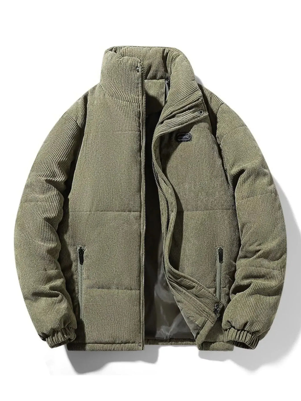 Manteau d'Hiver Matelassé en Velours Côtelé Grande Taille Homme  COOLANDBAG