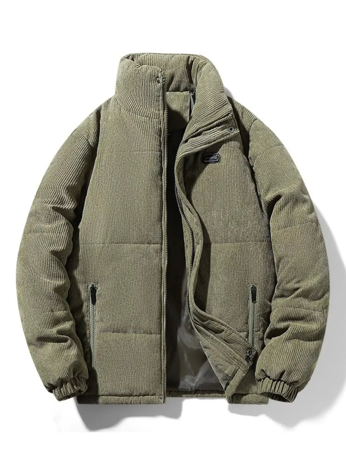 Manteau d'Hiver Matelassé en Velours Côtelé Grande Taille Homme  COOLANDBAG