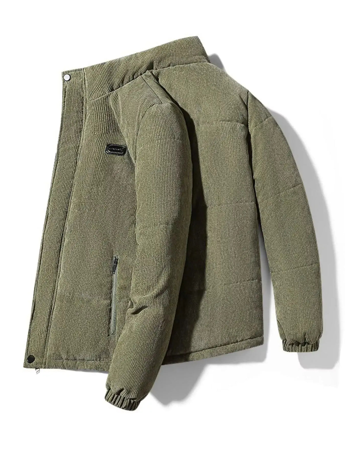 Manteau d'Hiver Matelassé en Velours Côtelé Grande Taille Homme  COOLANDBAG