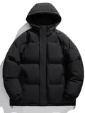 Manteau d'Hiver Zippé à Capuche Grande Taille Homme  COOLANDBAG