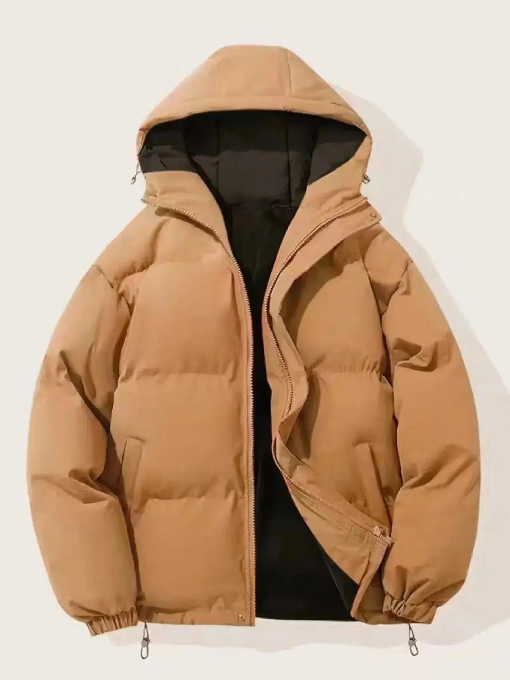 Manteau d'Hiver Zippé à Capuche Grande Taille Homme  COOLANDBAG