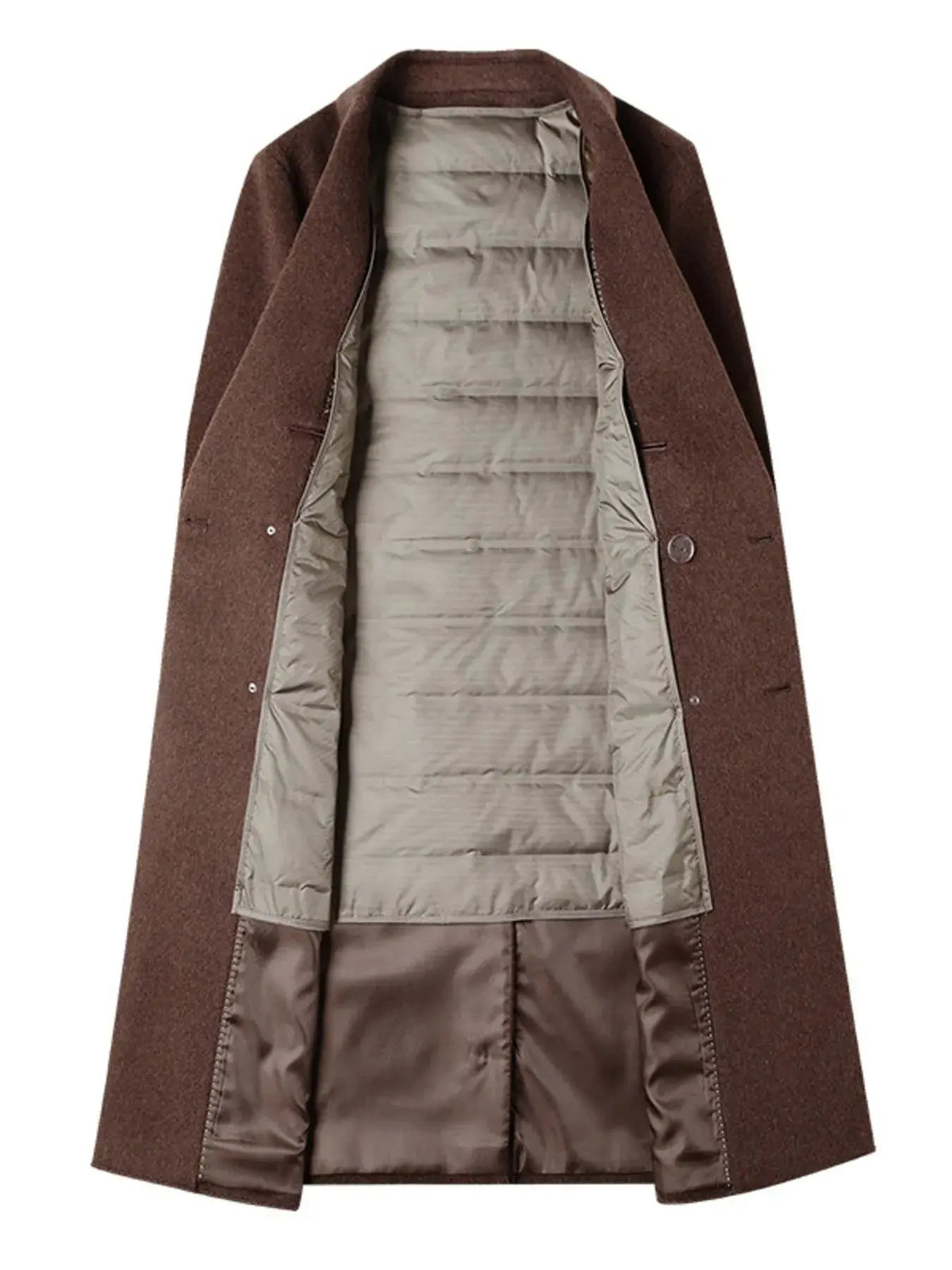 Manteau en Laine Croisé Grande Taille Homme  COOLANDBAG
