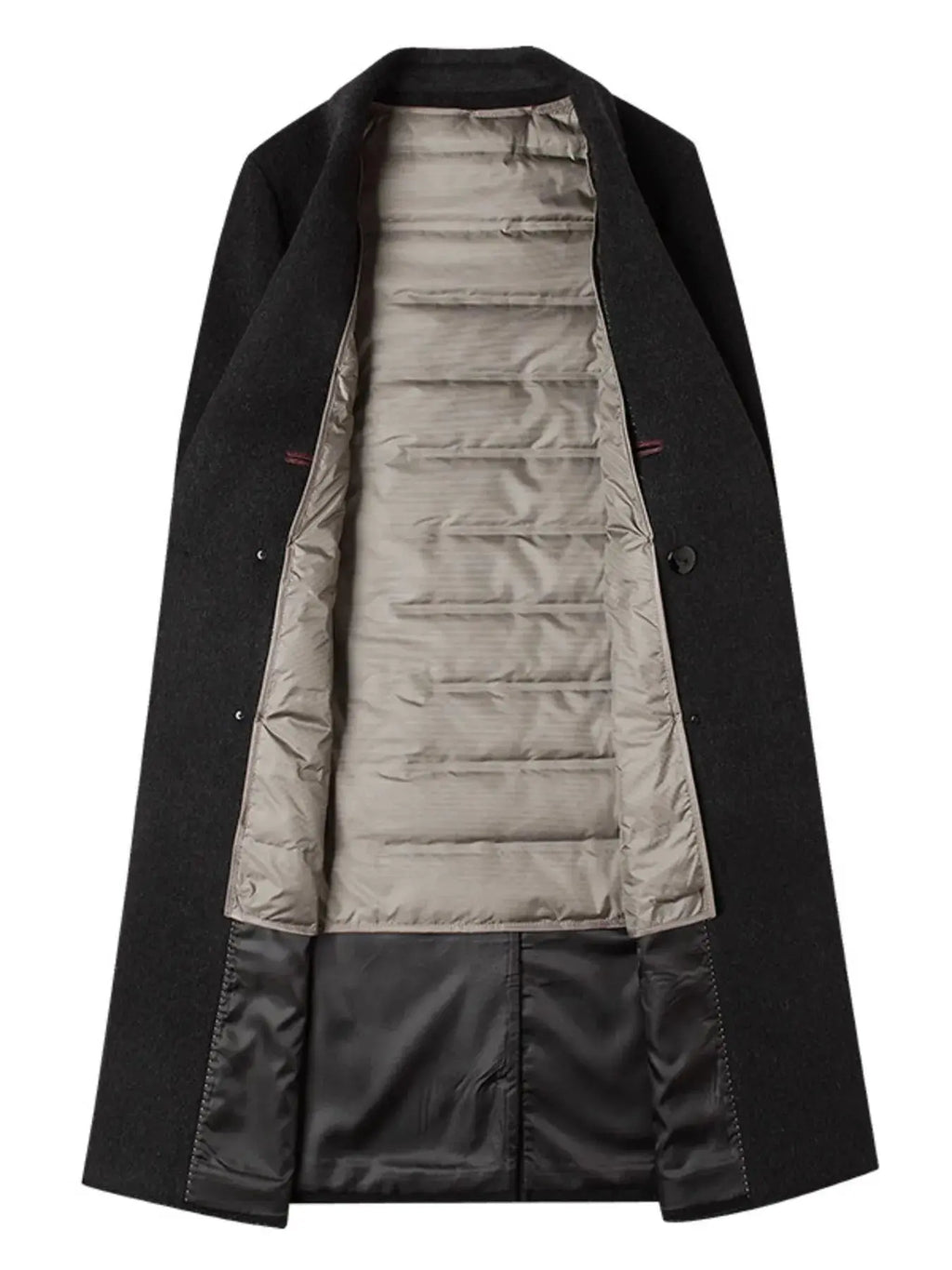 Manteau en Laine Croisé Grande Taille Homme  COOLANDBAG