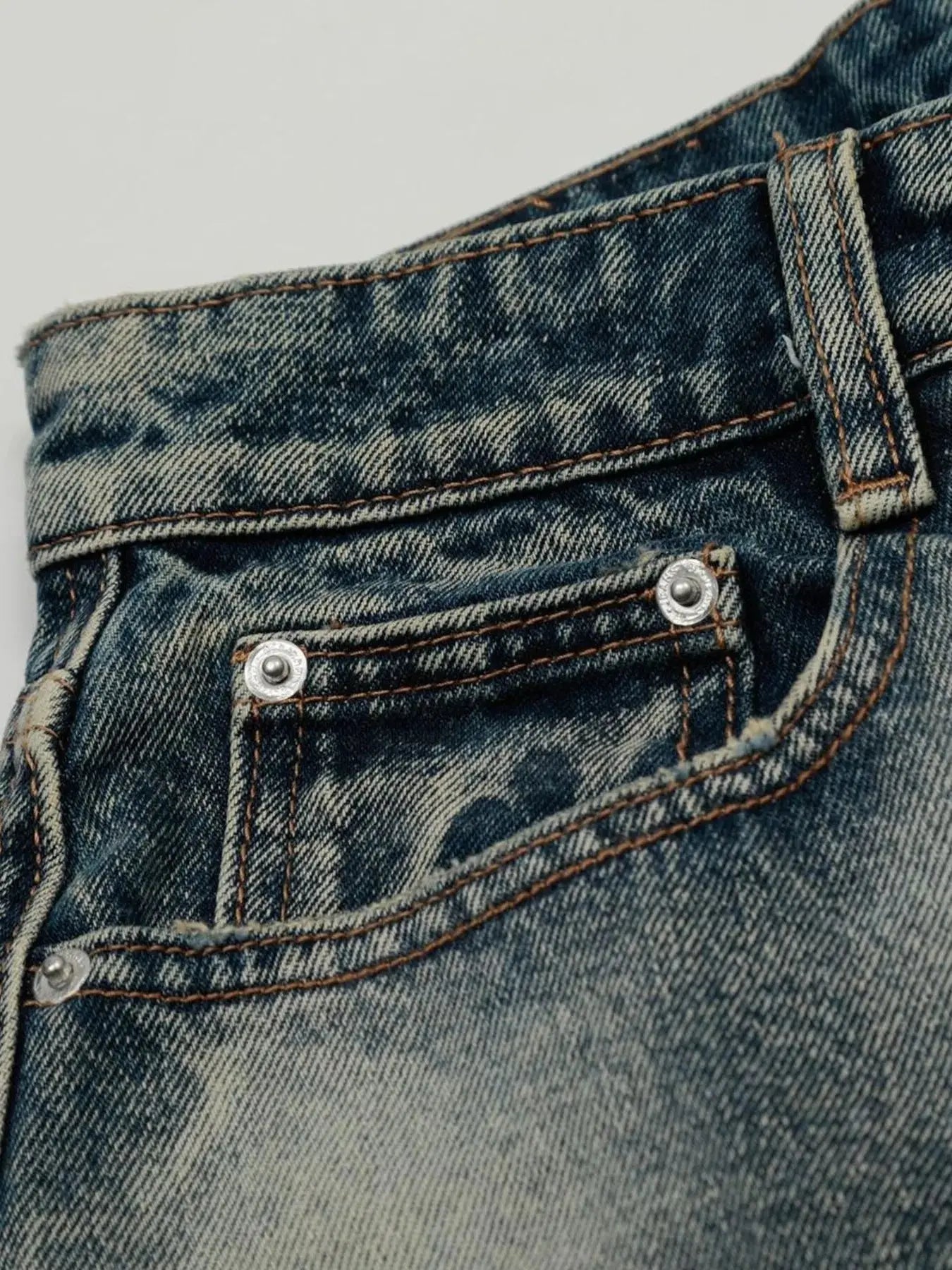 Men's Acid Wash Denim Shorts  COOLANDBAG