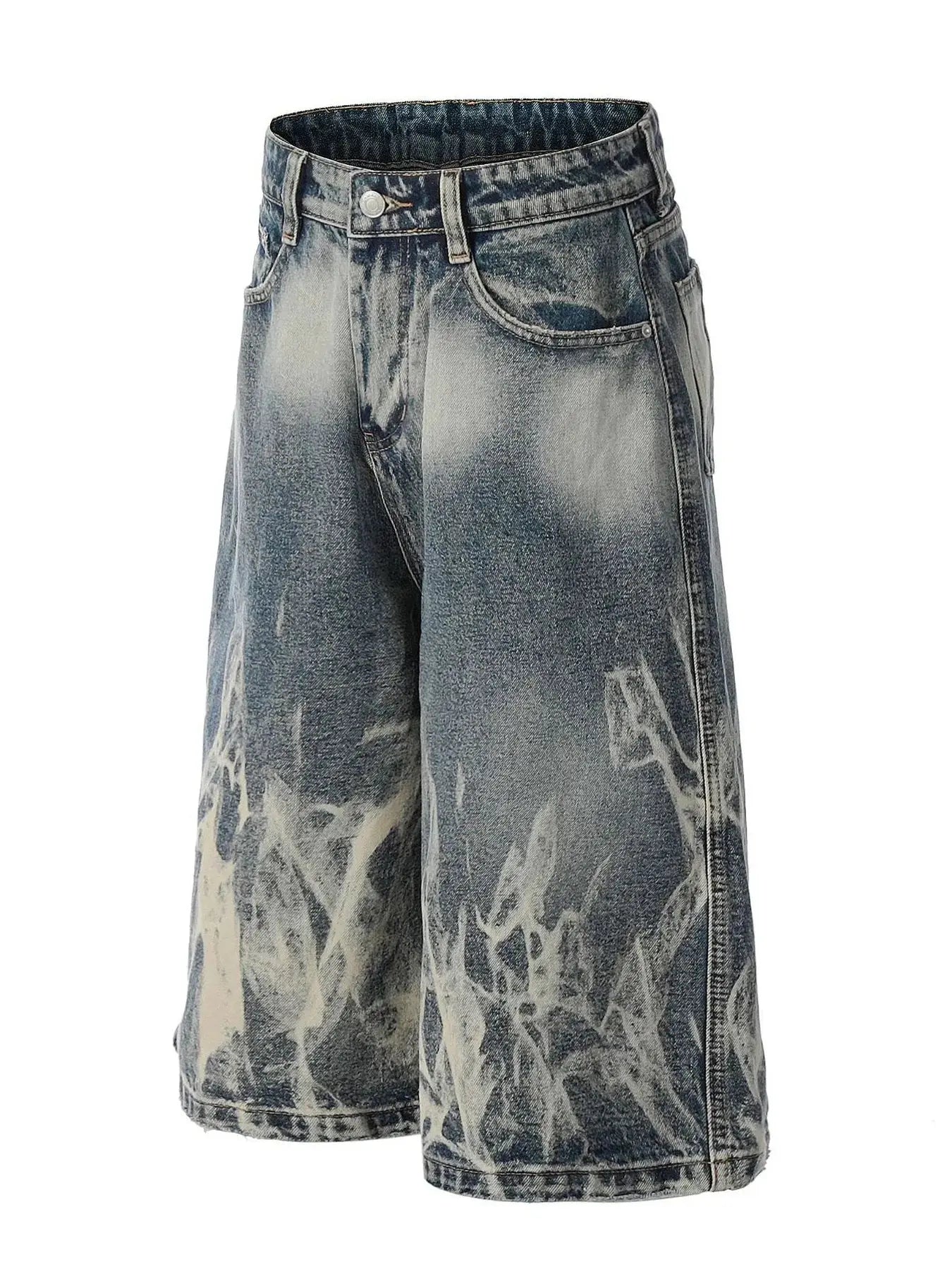 Men's Acid Wash Denim Shorts  COOLANDBAG