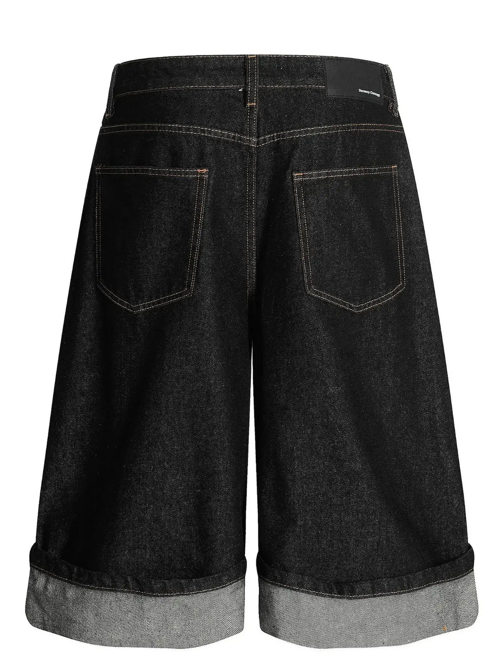 Men's Baggy Denim Shorts with Cuffed Hem  COOLANDBAG
