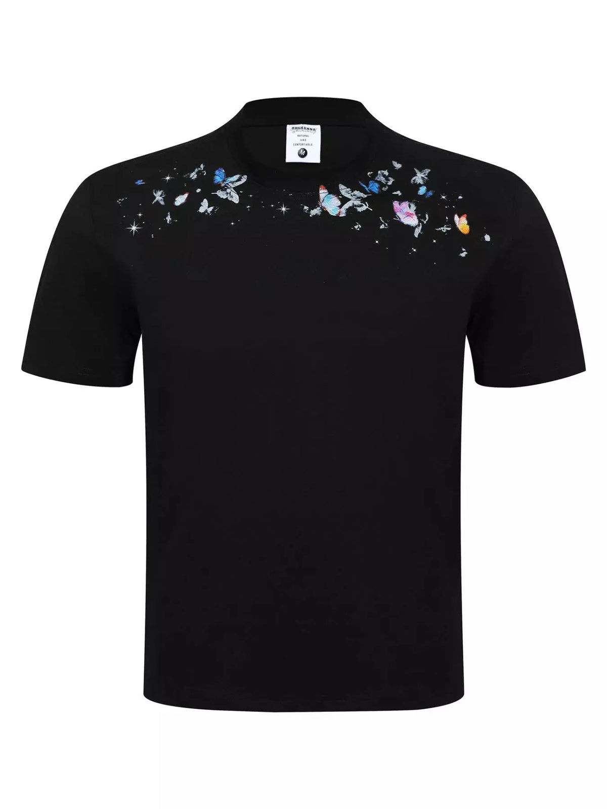 T-Shirt Col Rond Imprimé Papillons Homme