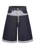 Men's Button Fly Denim Capris  COOLANDBAG