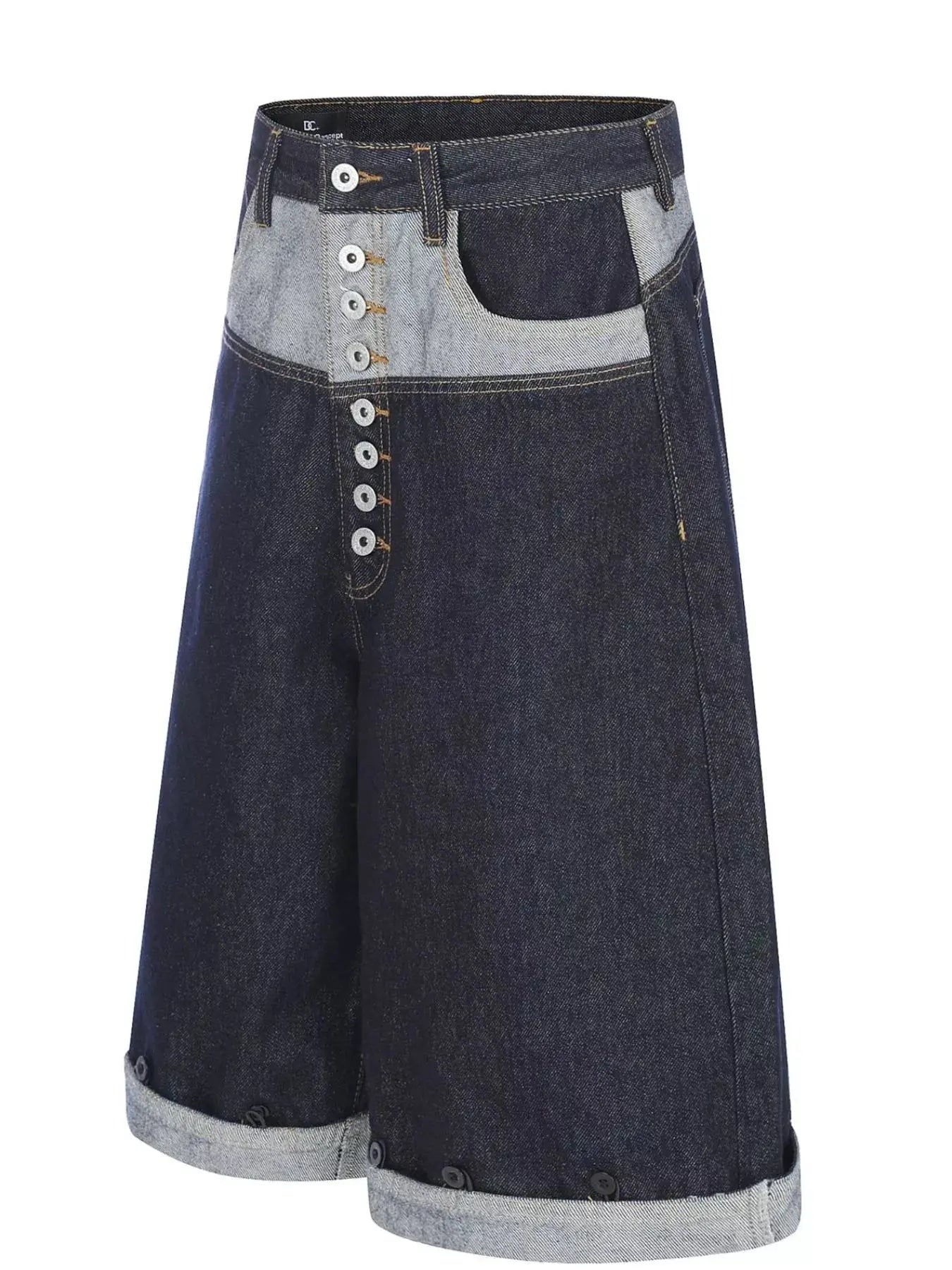 Men's Button Fly Denim Capris  COOLANDBAG