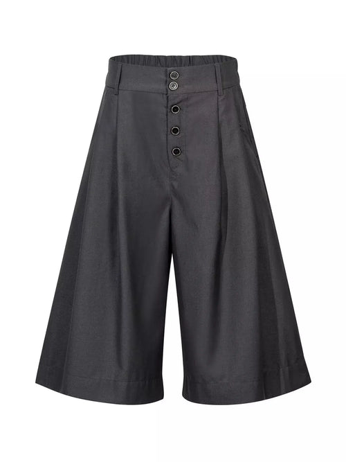 Men's Button Fly Wide Leg Capris  COOLANDBAG