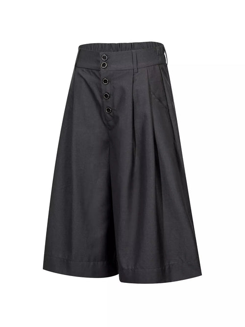 Men's Button Fly Wide Leg Capris  COOLANDBAG