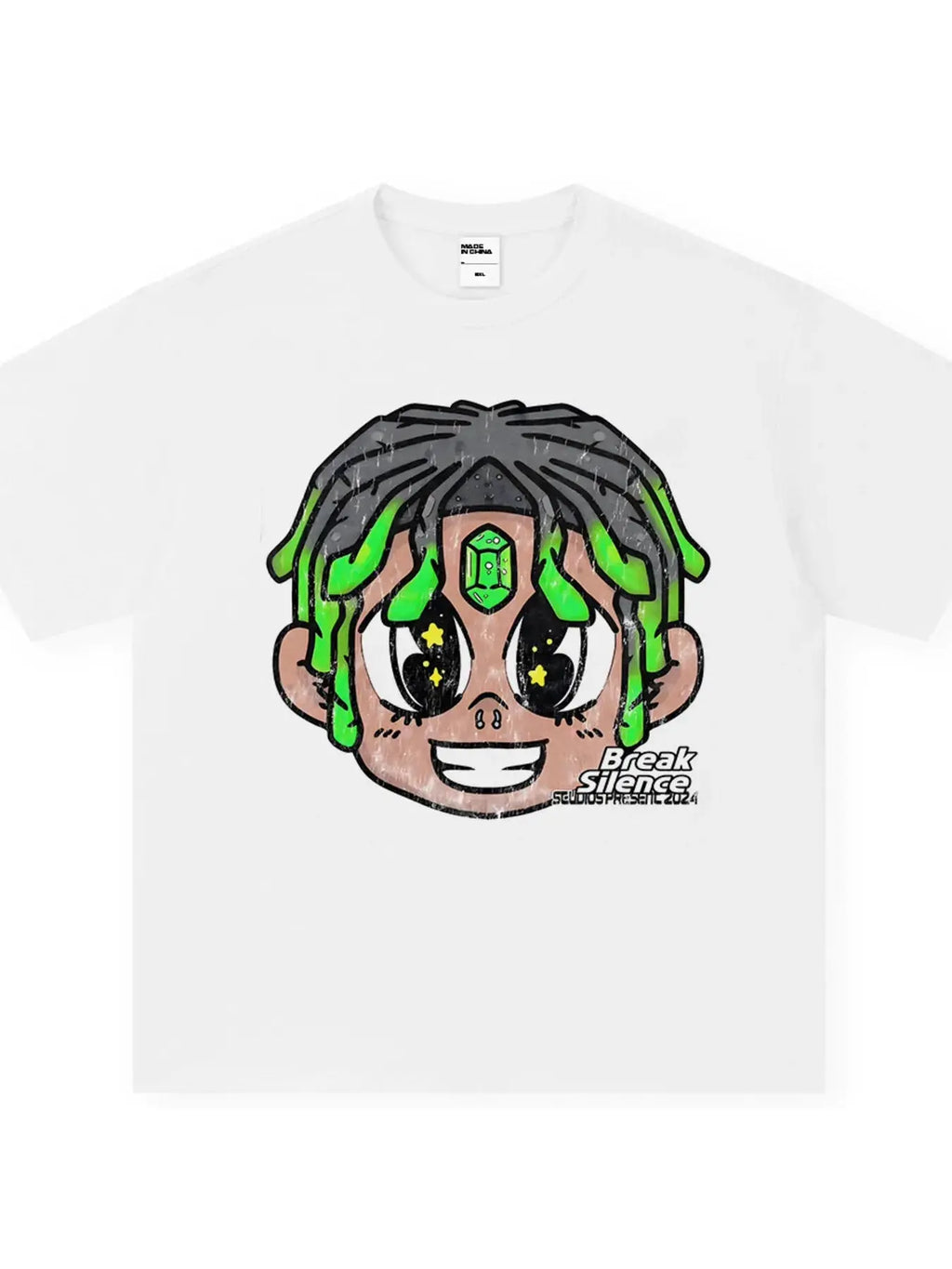 Men's Cartoon Graphic Oversized T-Shirt  COOLANDBAG