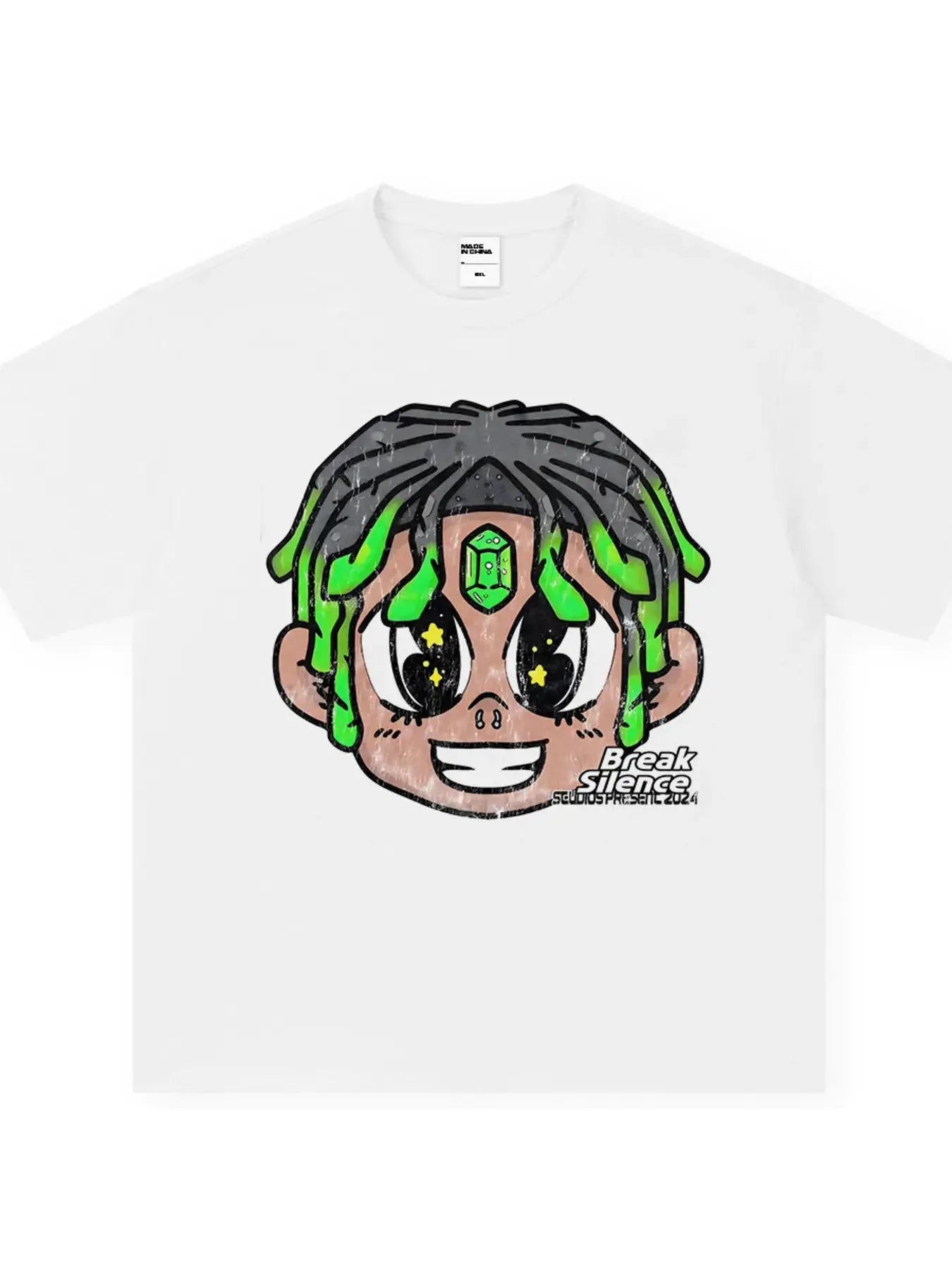 Men's Cartoon Graphic Oversized T-Shirt  COOLANDBAG