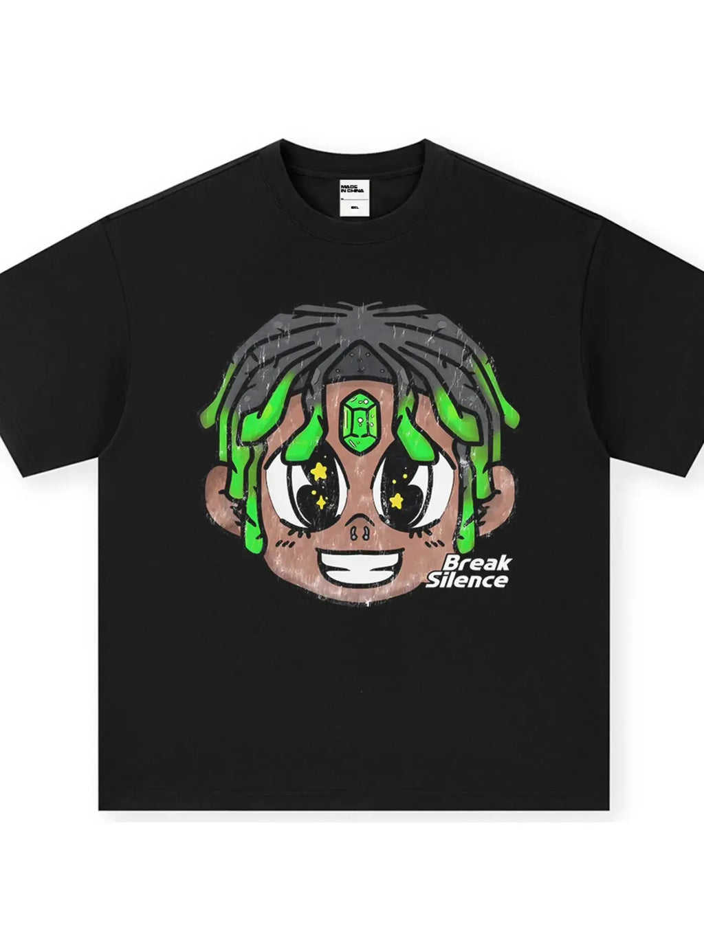 Men's Cartoon Graphic Oversized T-Shirt  COOLANDBAG