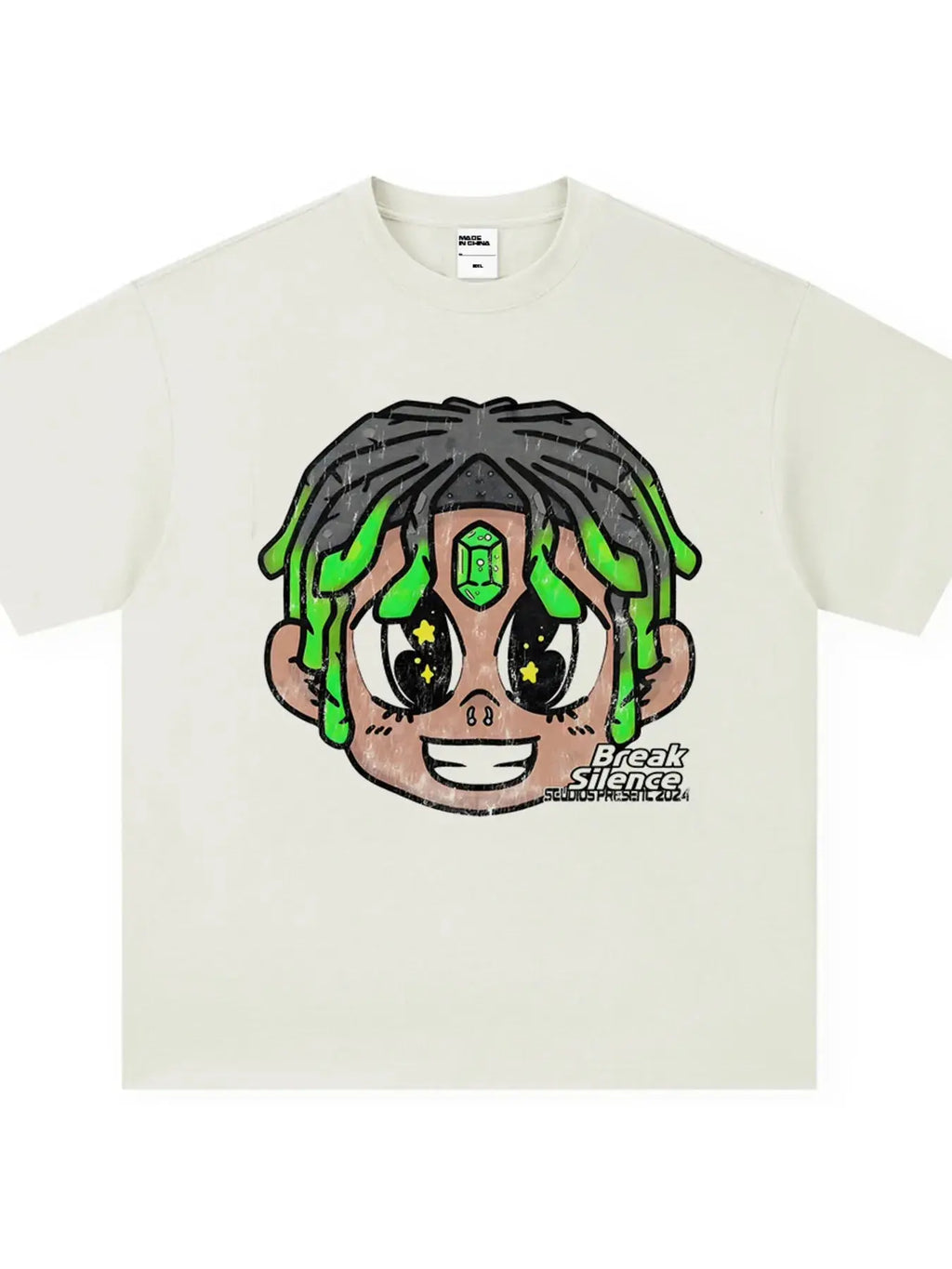 Men's Cartoon Graphic Oversized T-Shirt  COOLANDBAG