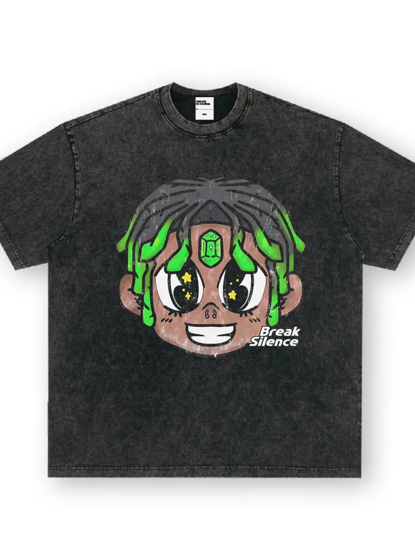 Men's Cartoon Graphic Oversized T-Shirt  COOLANDBAG