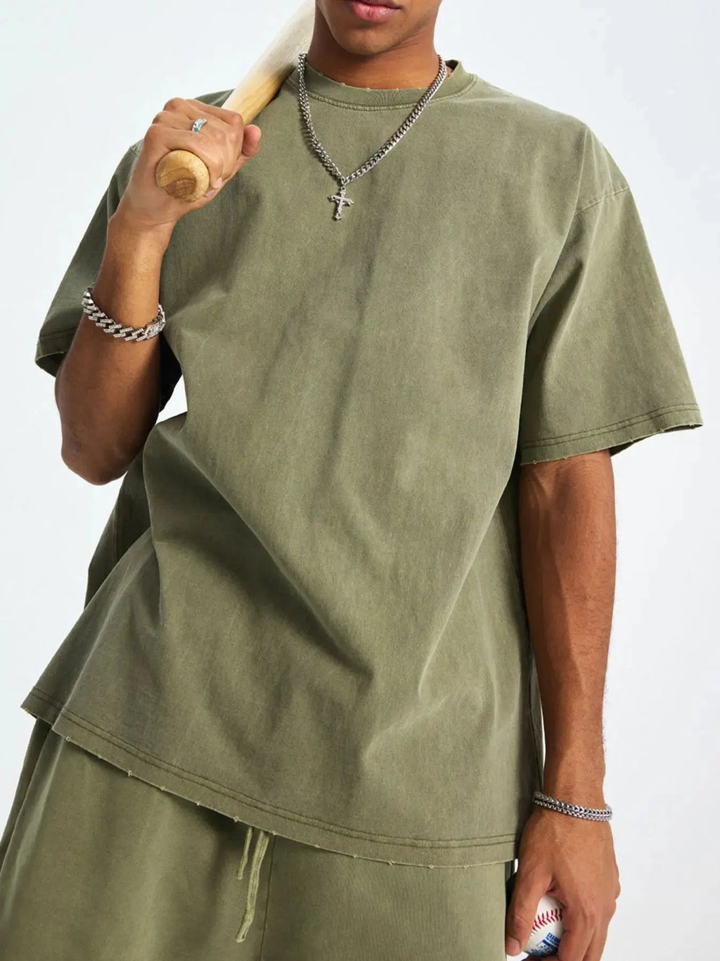 Men's Casual Oversized Cotton T-Shirt  COOLANDBAG