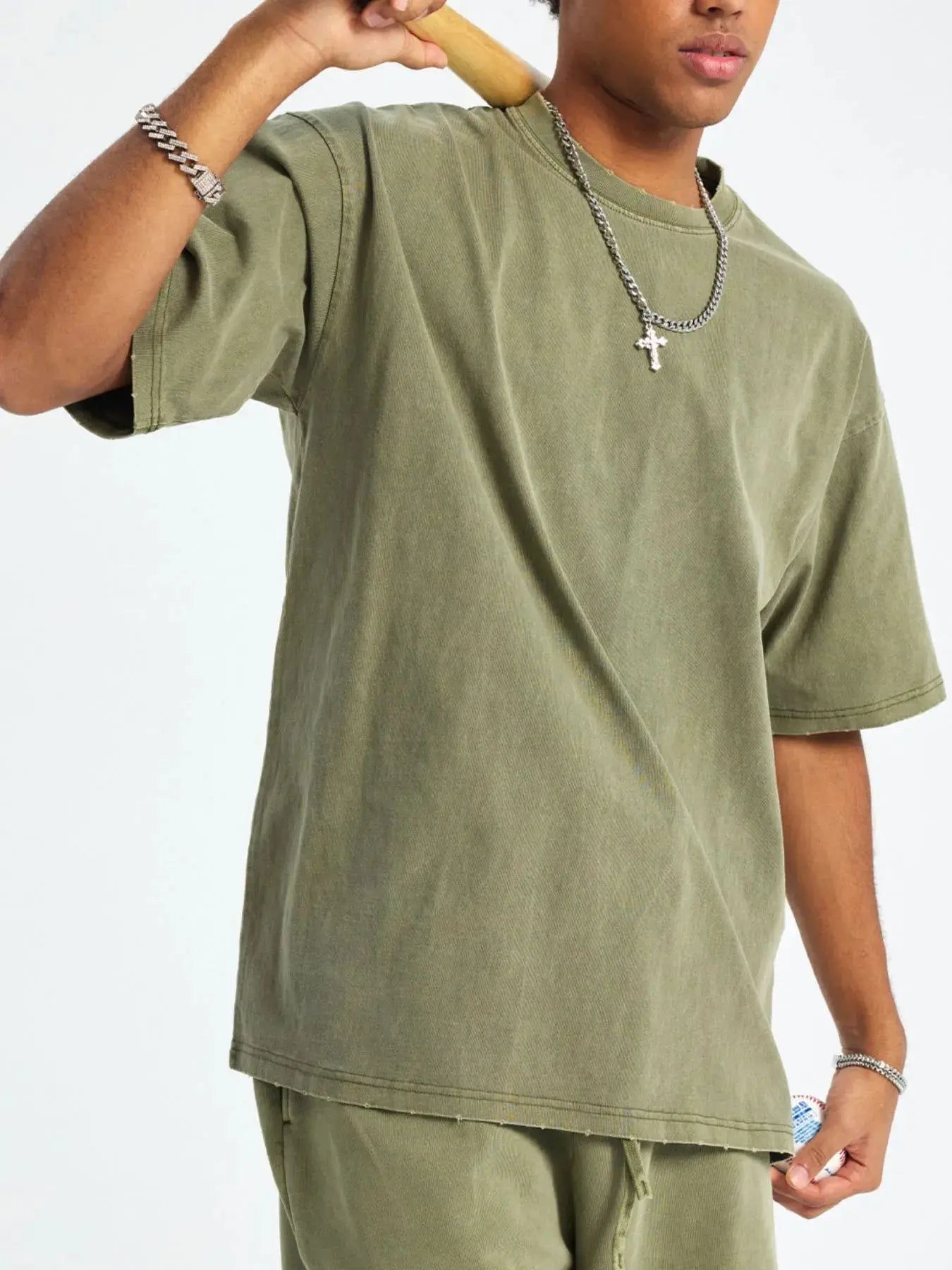 Men's Casual Oversized Cotton T-Shirt  COOLANDBAG