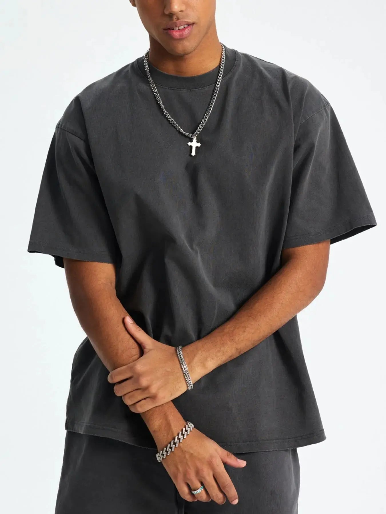 Men's Casual Oversized Cotton T-Shirt  COOLANDBAG