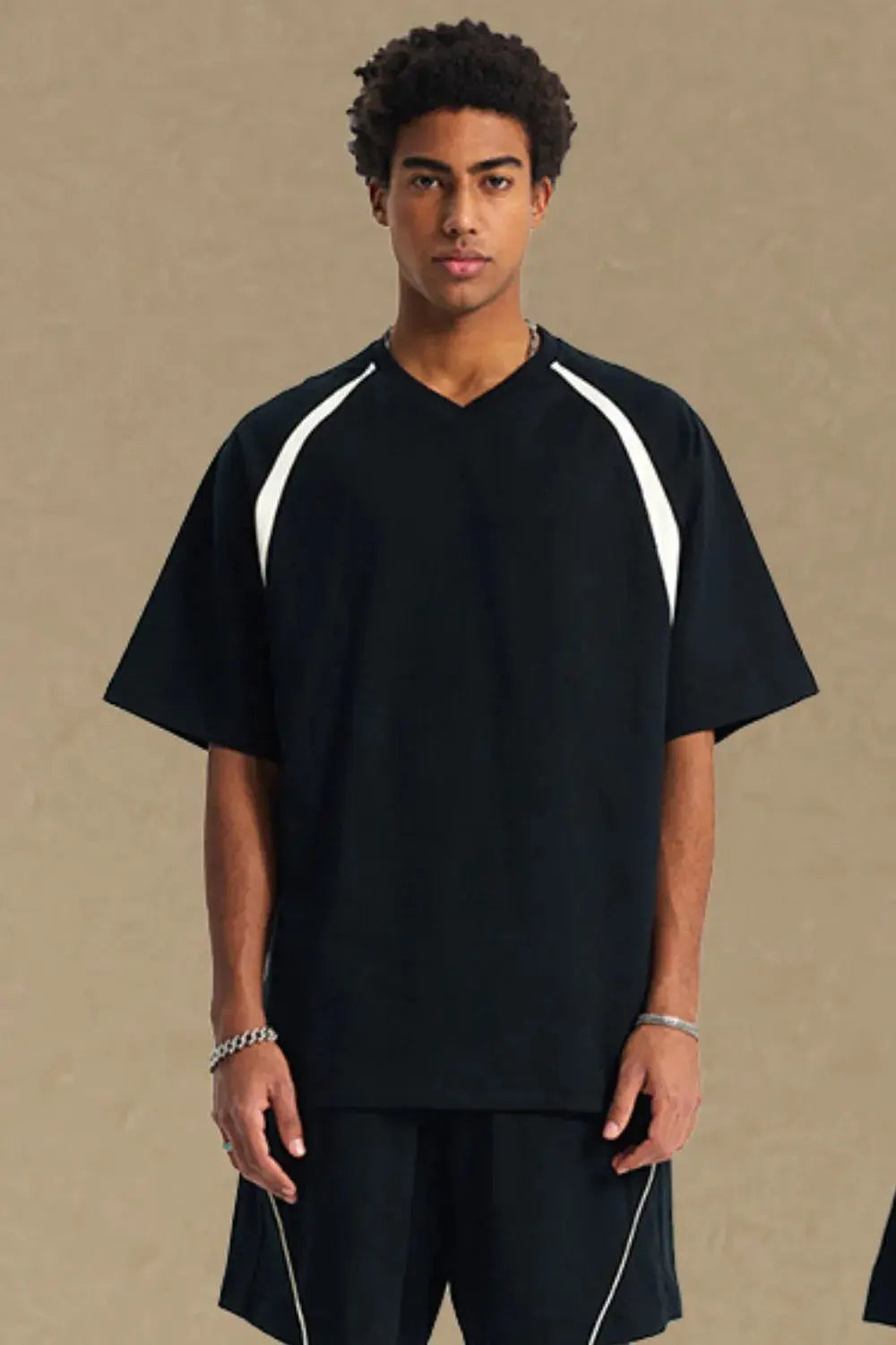 Men's Contrast Half Sleeve T-Shirt  COOLANDBAG