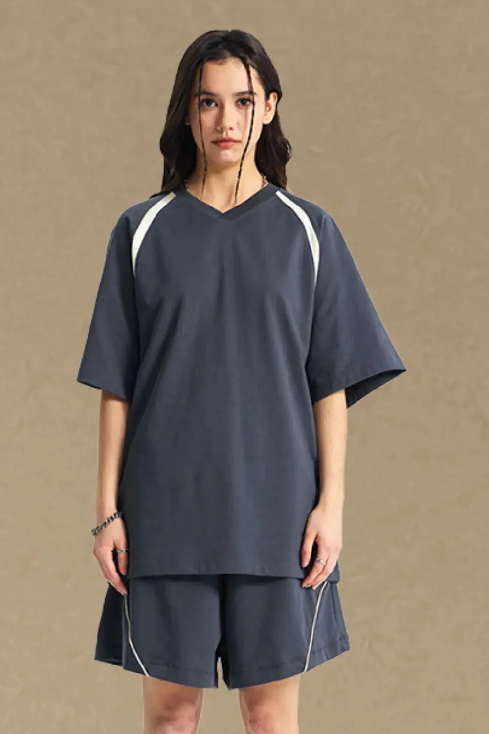 Men's Contrast Half Sleeve T-Shirt  COOLANDBAG