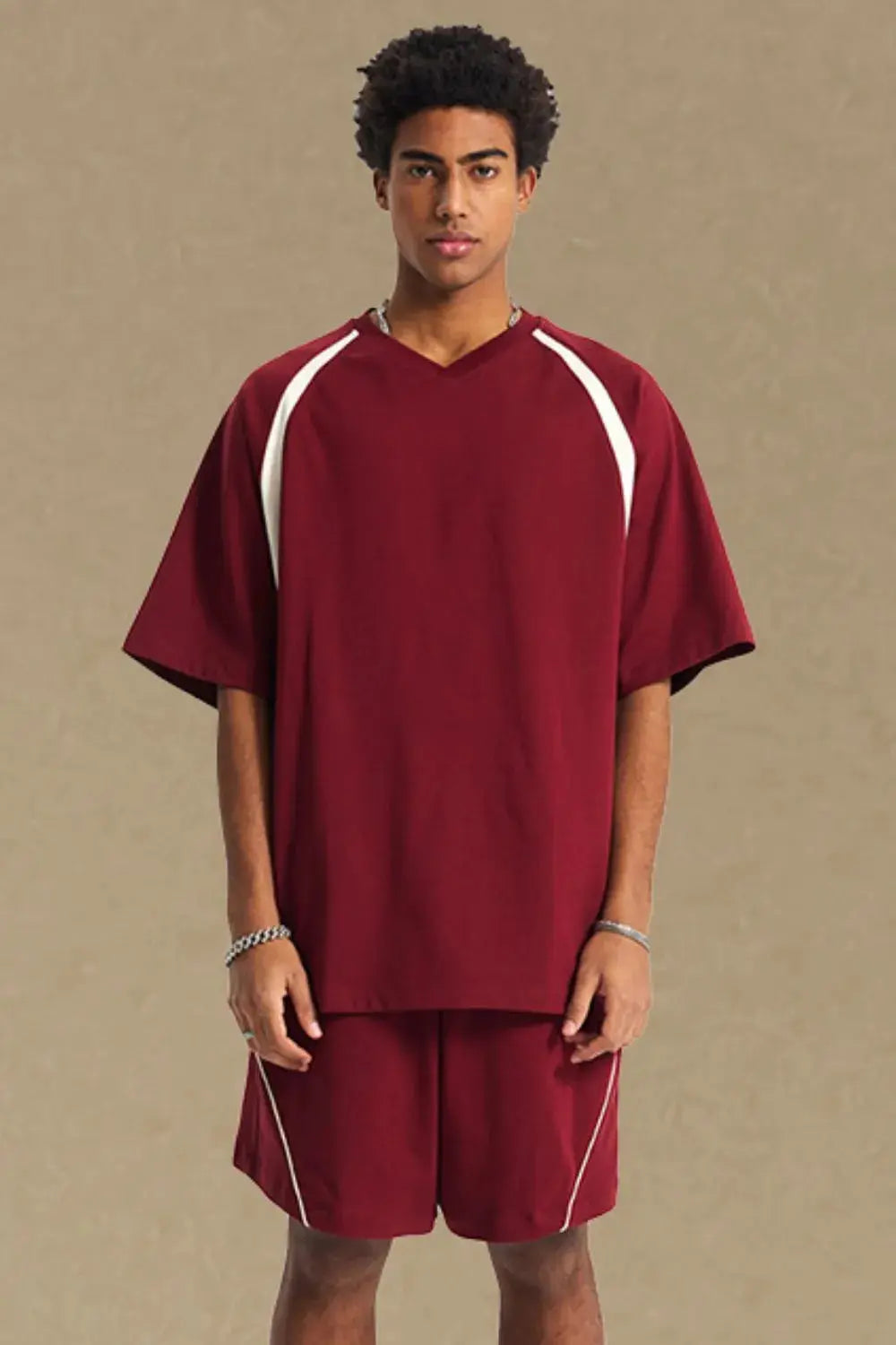 Men's Contrast Half Sleeve T-Shirt  COOLANDBAG