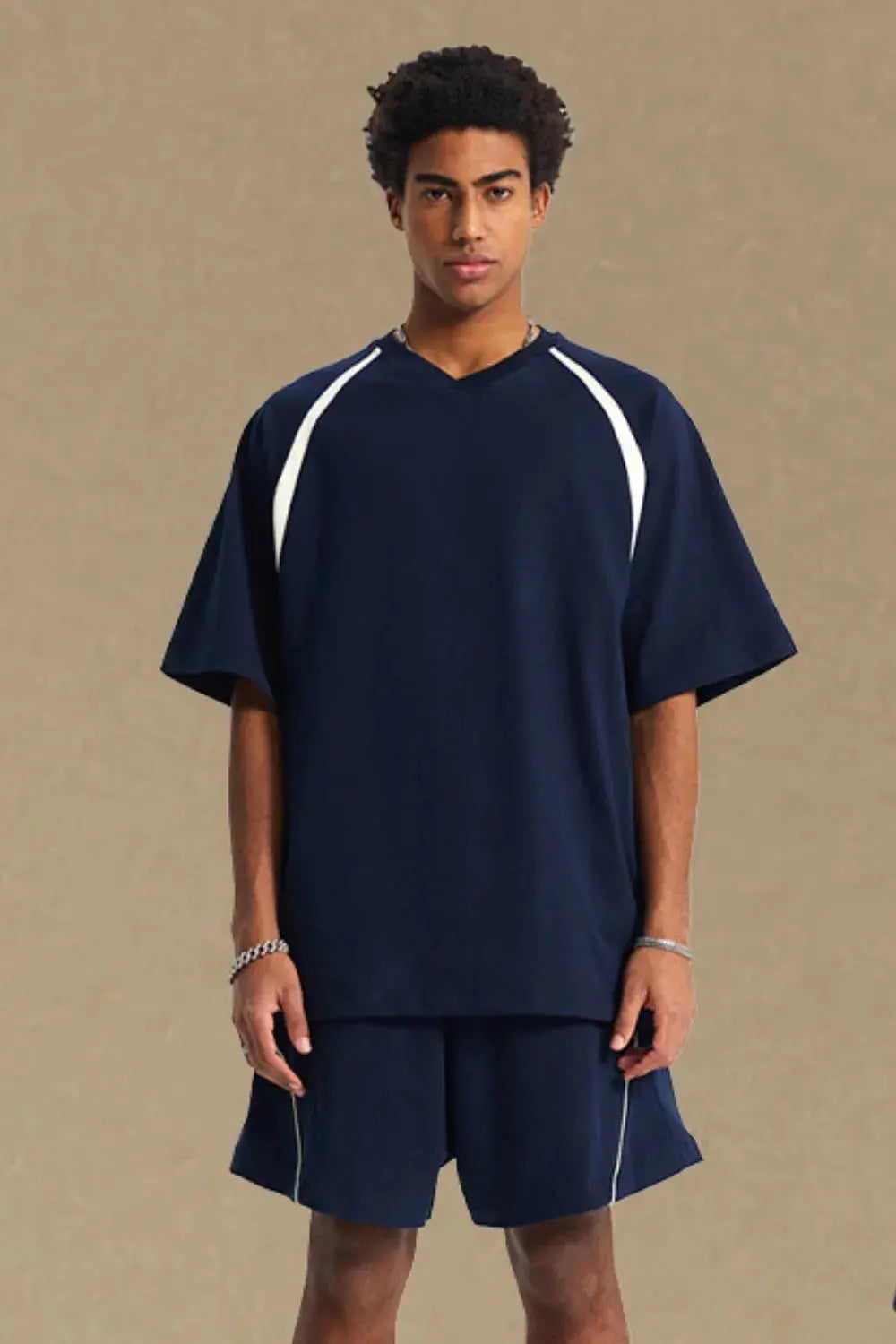 Men's Contrast Half Sleeve T-Shirt  COOLANDBAG