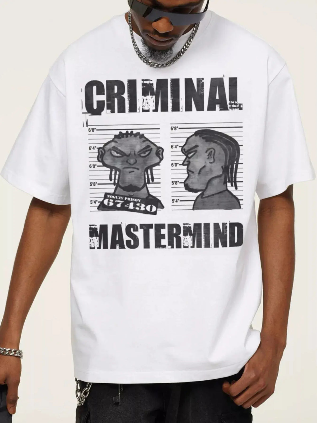 T-Shirt Oversize Imprimé Criminal Mastermind Homme