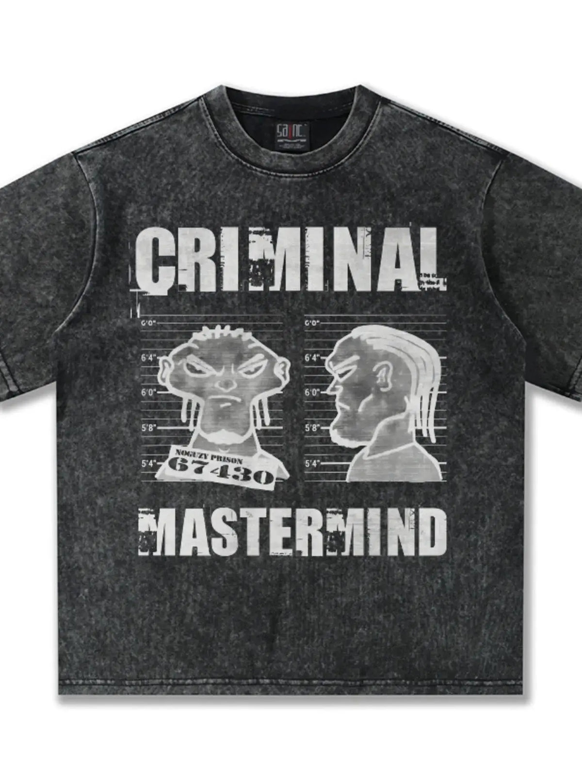 Men's Criminal Mastermind Graphic Oversized T-Shirt  COOLANDBAG