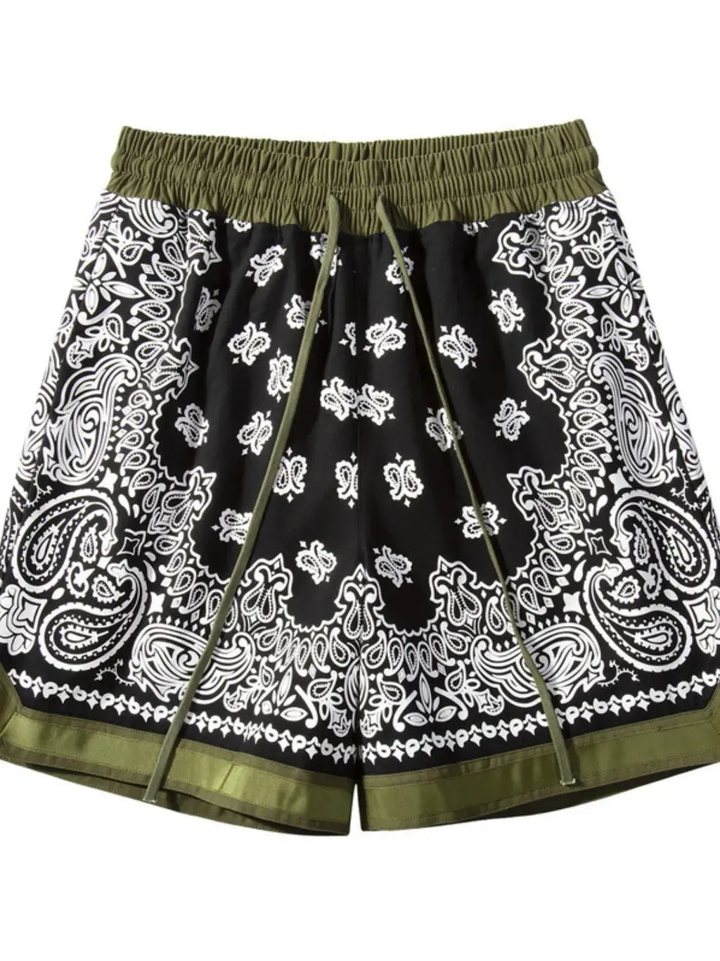 Men's Drawstring Printed Shorts with Pockets  COOLANDBAG