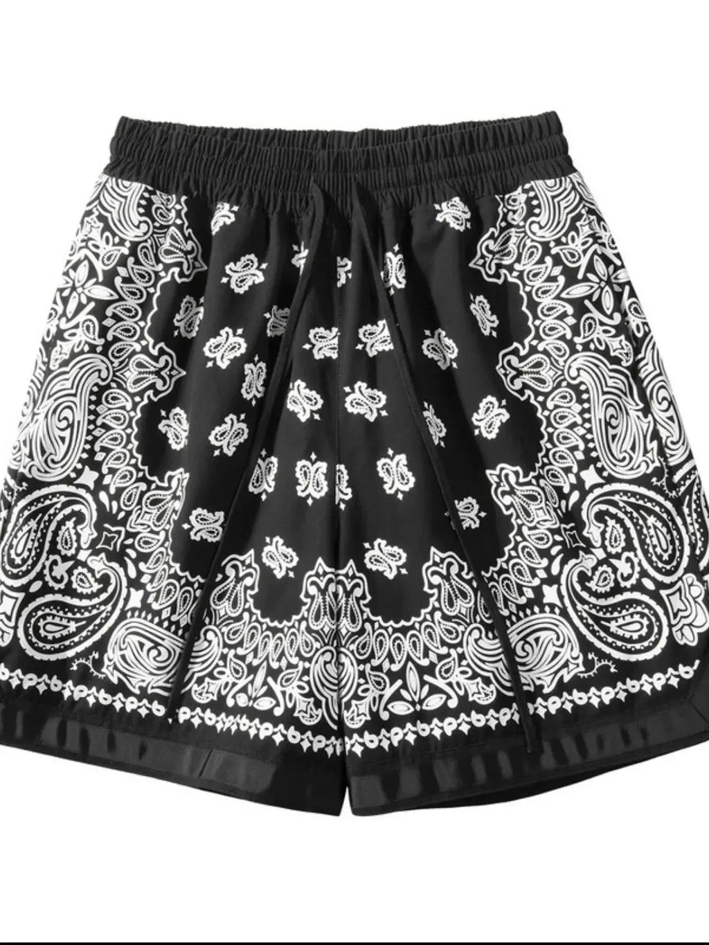Men's Drawstring Printed Shorts with Pockets  COOLANDBAG