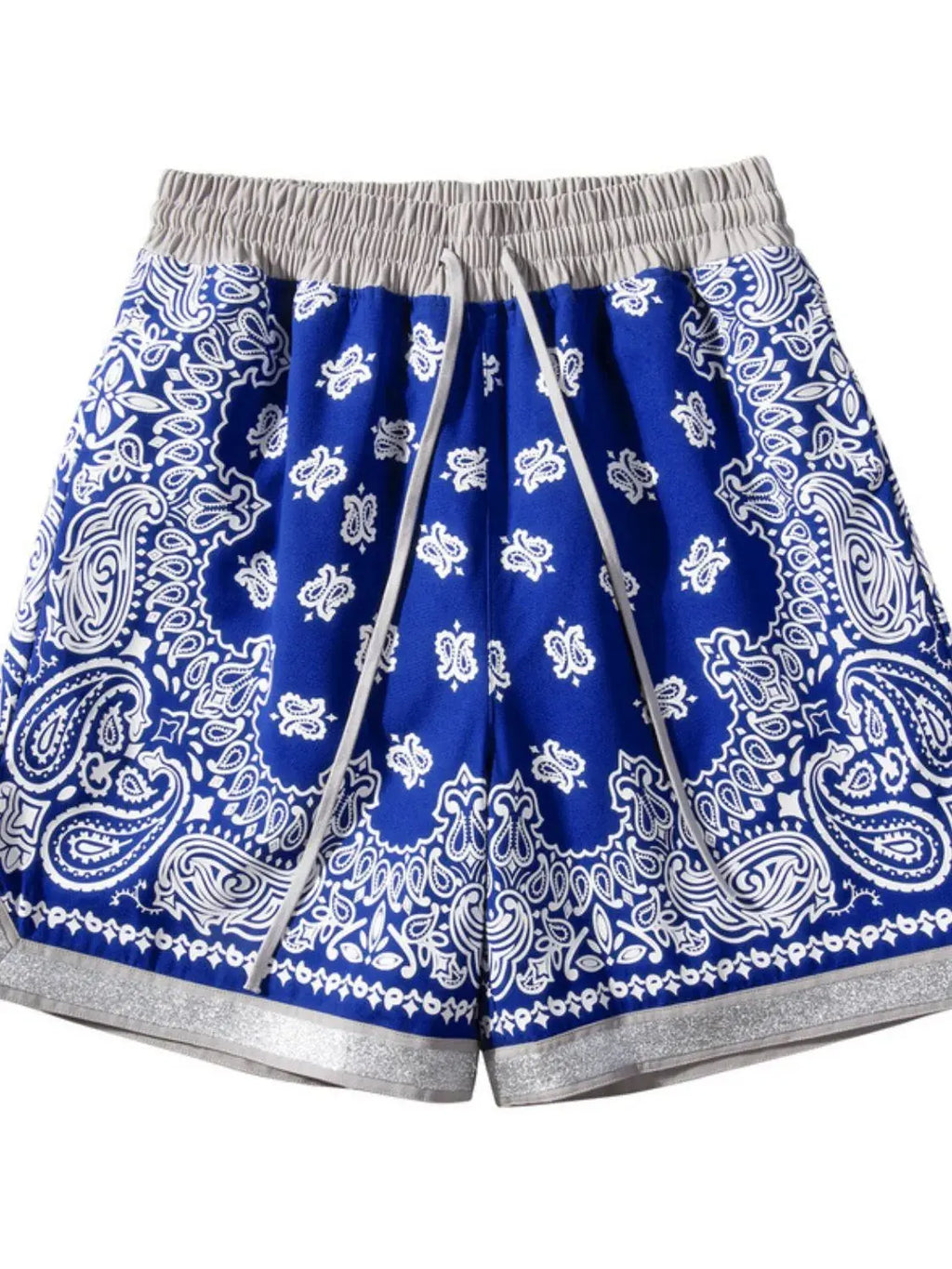 Men's Drawstring Printed Shorts with Pockets  COOLANDBAG