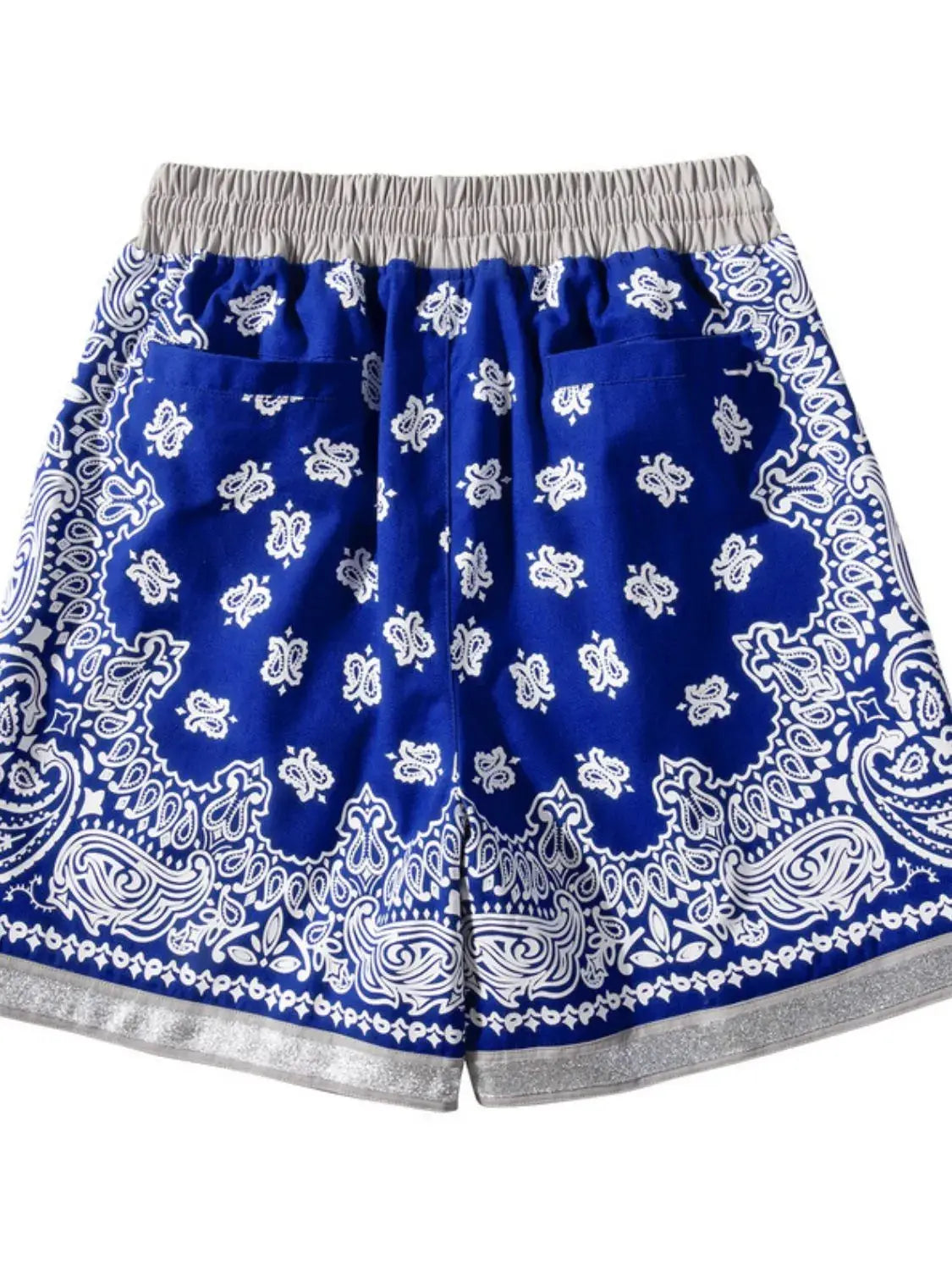 Men's Drawstring Printed Shorts with Pockets  COOLANDBAG