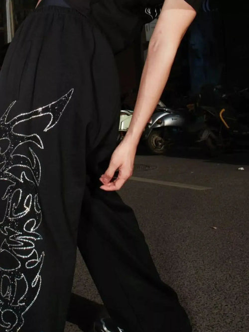 Men's Drawstring Wide Leg Pants  COOLANDBAG