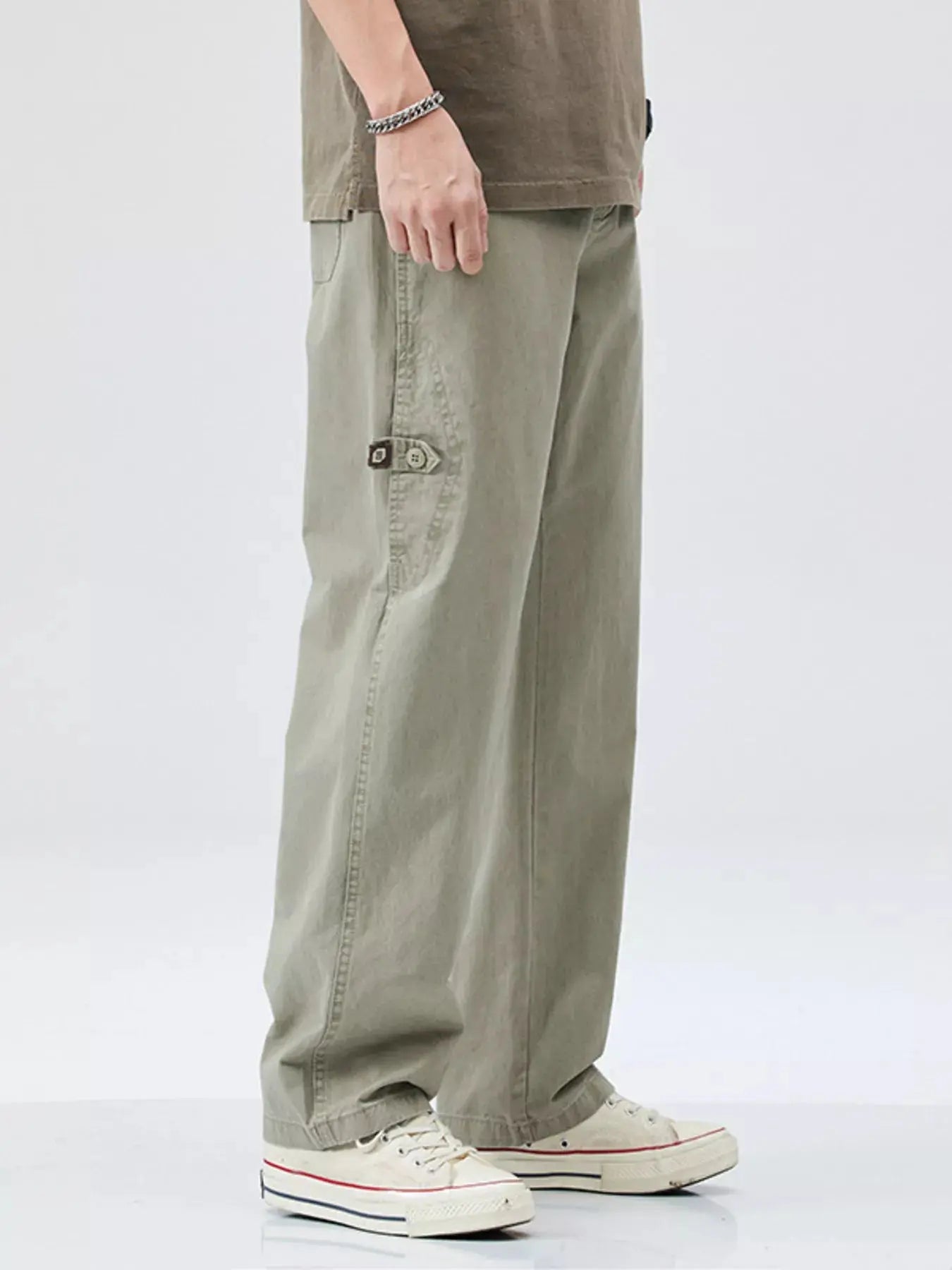 Men's Full Size Casual Loose Fit Carpenter Pants Plus Size  COOLANDBAG