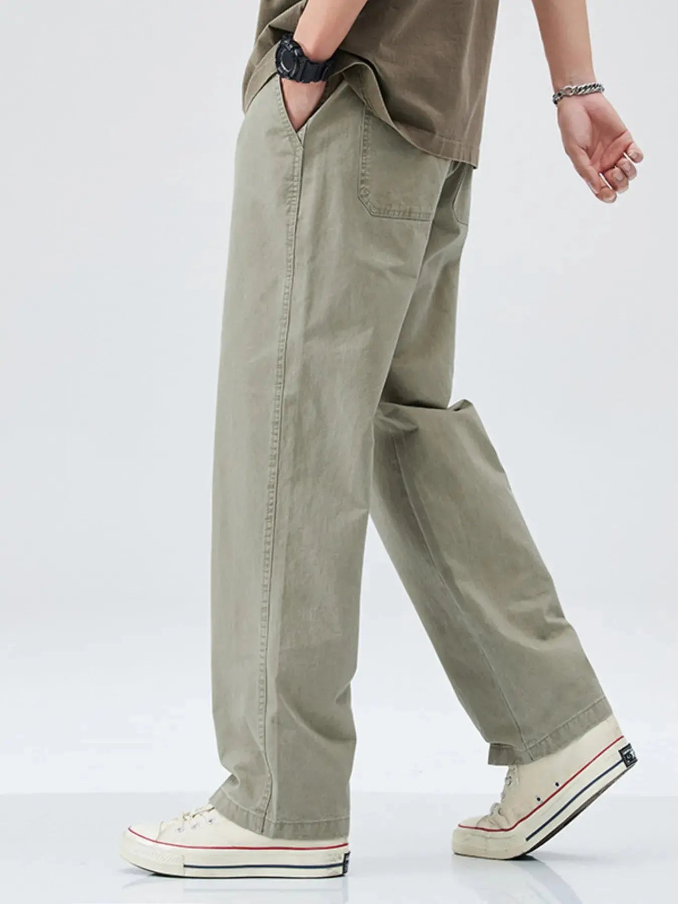 Men's Full Size Casual Loose Fit Carpenter Pants Plus Size  COOLANDBAG