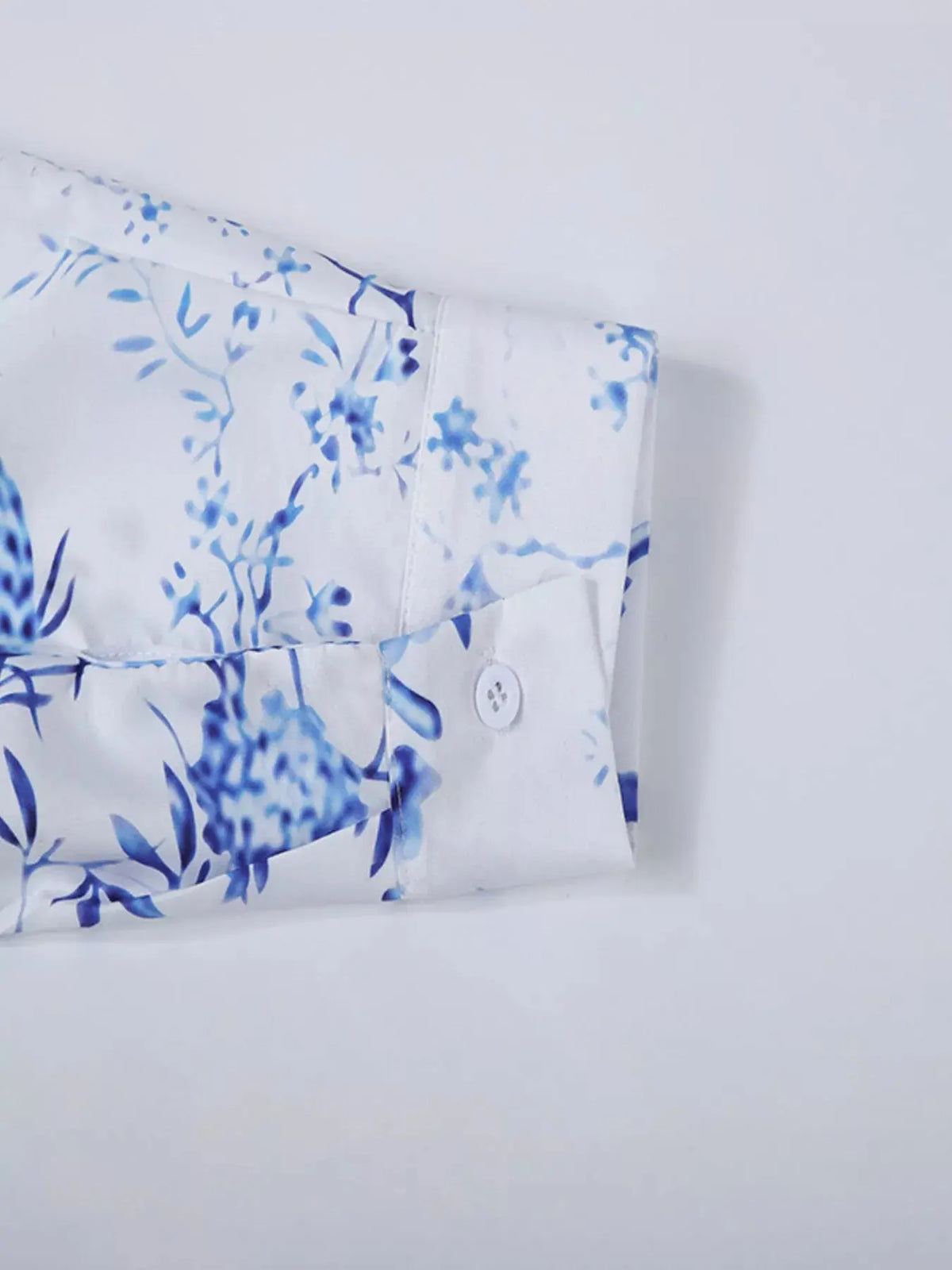 Men's Full Size Floral Print Button-Down Shirt Plus Size  COOLANDBAG