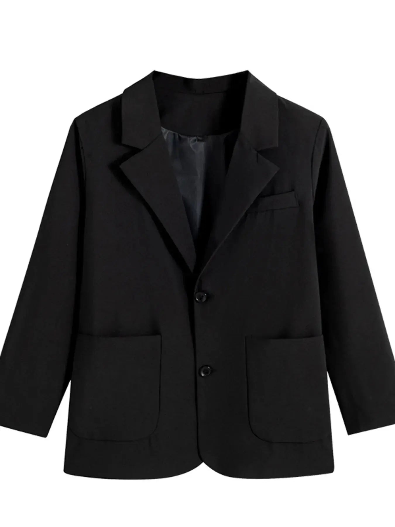 Men's Full Size Lapel Collar Long Sleeve Blazer Plus Size  COOLANDBAG