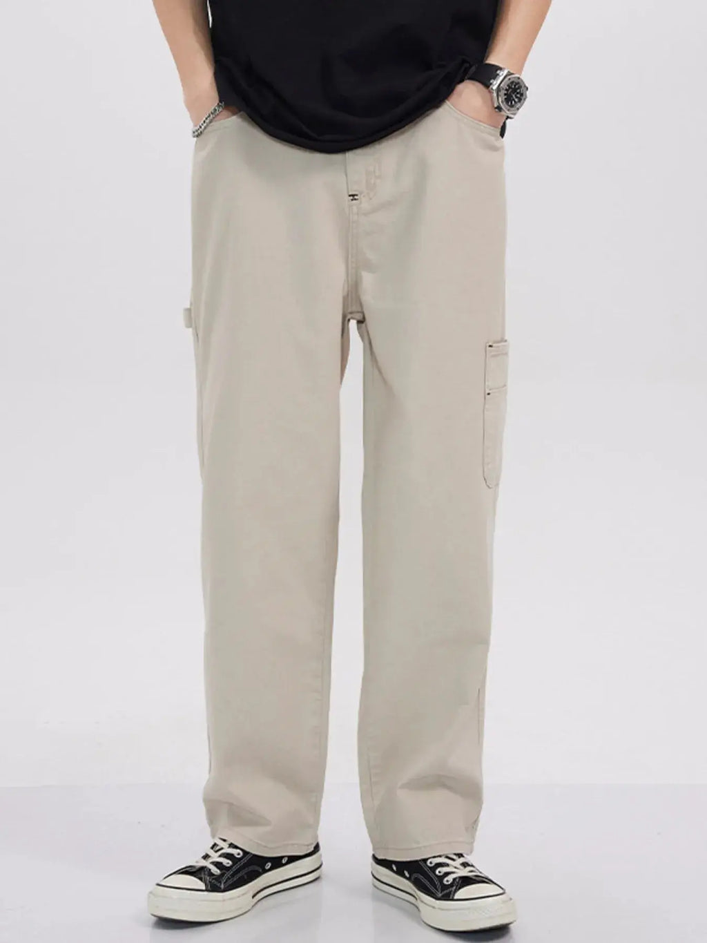 Men's Full Size Relaxed Fit Cargo Jeans Plus Size  COOLANDBAG