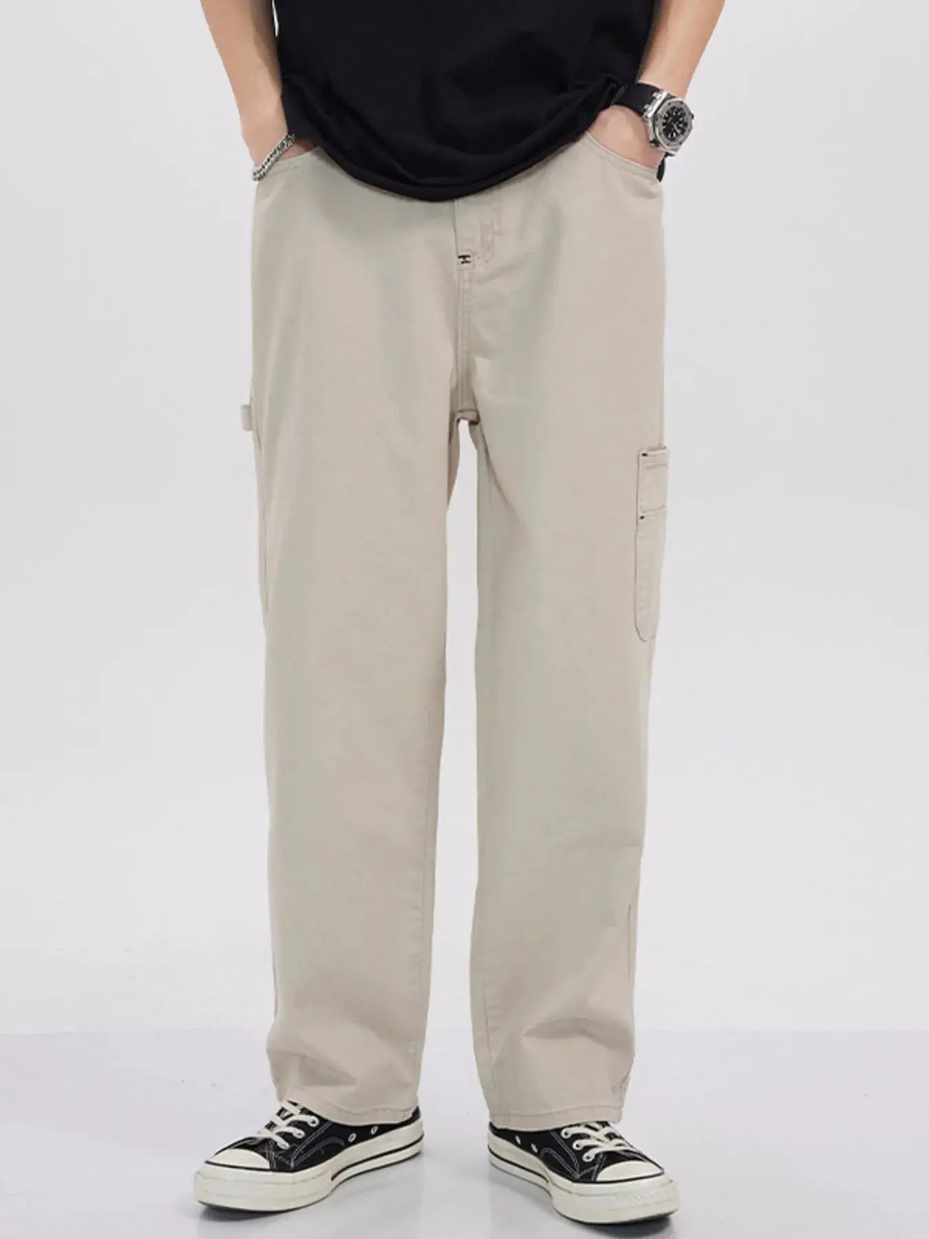 Men's Full Size Relaxed Fit Cargo Jeans Plus Size  COOLANDBAG