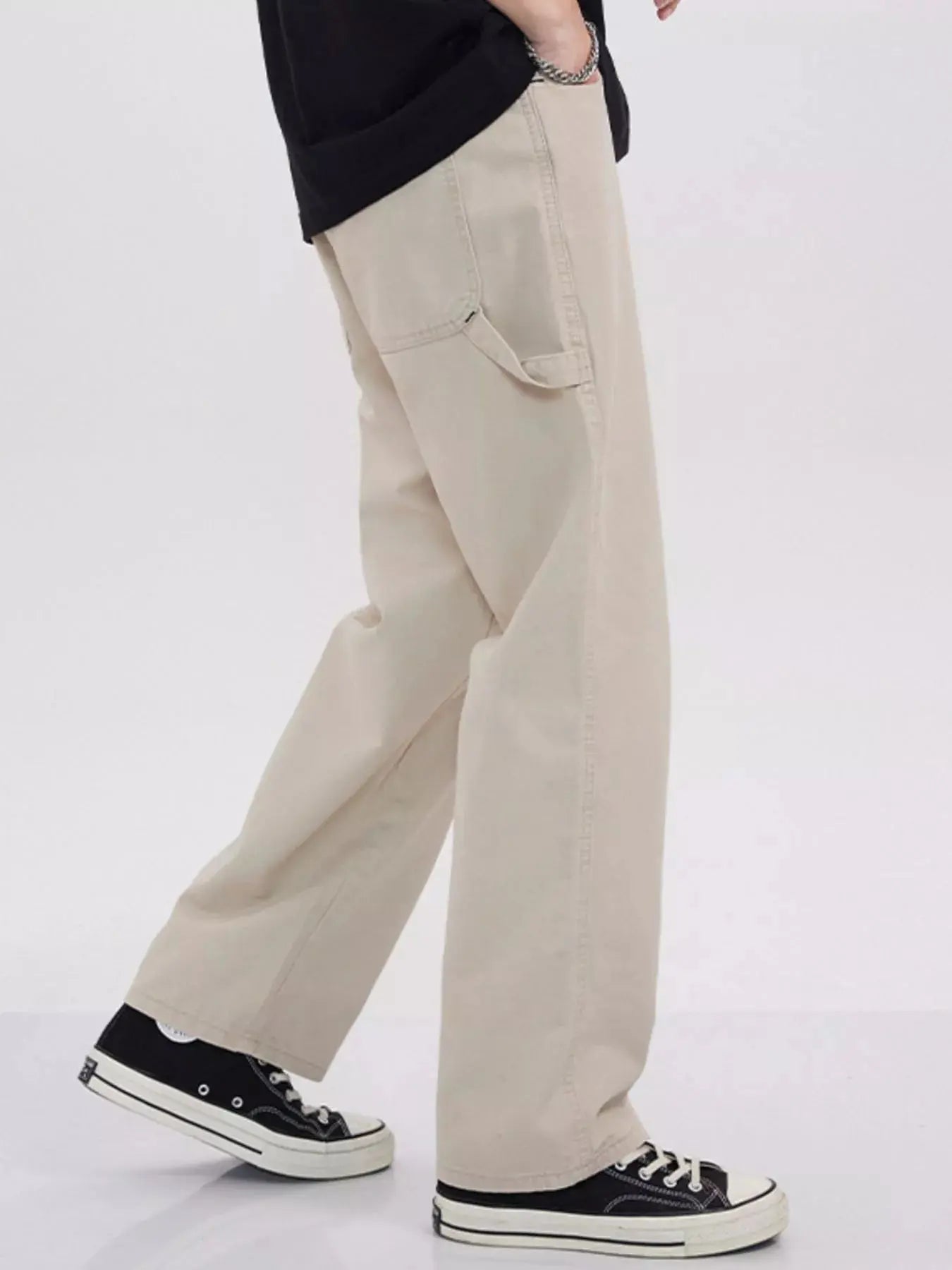 Men's Full Size Relaxed Fit Cargo Jeans Plus Size  COOLANDBAG