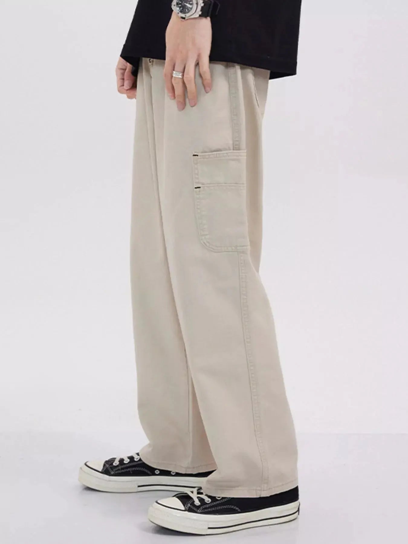 Men's Full Size Relaxed Fit Cargo Jeans Plus Size  COOLANDBAG