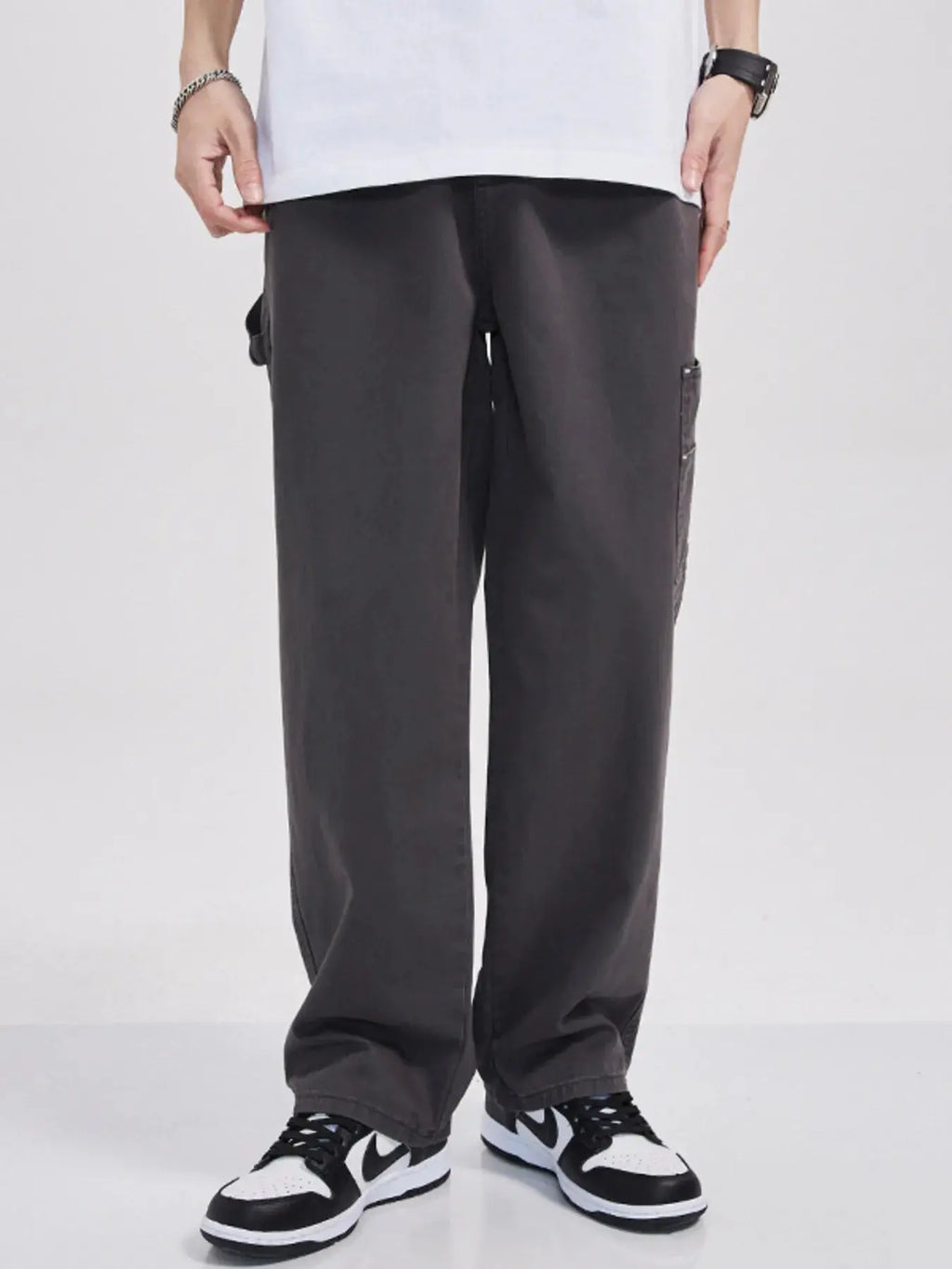 Men's Full Size Relaxed Fit Cargo Jeans Plus Size  COOLANDBAG