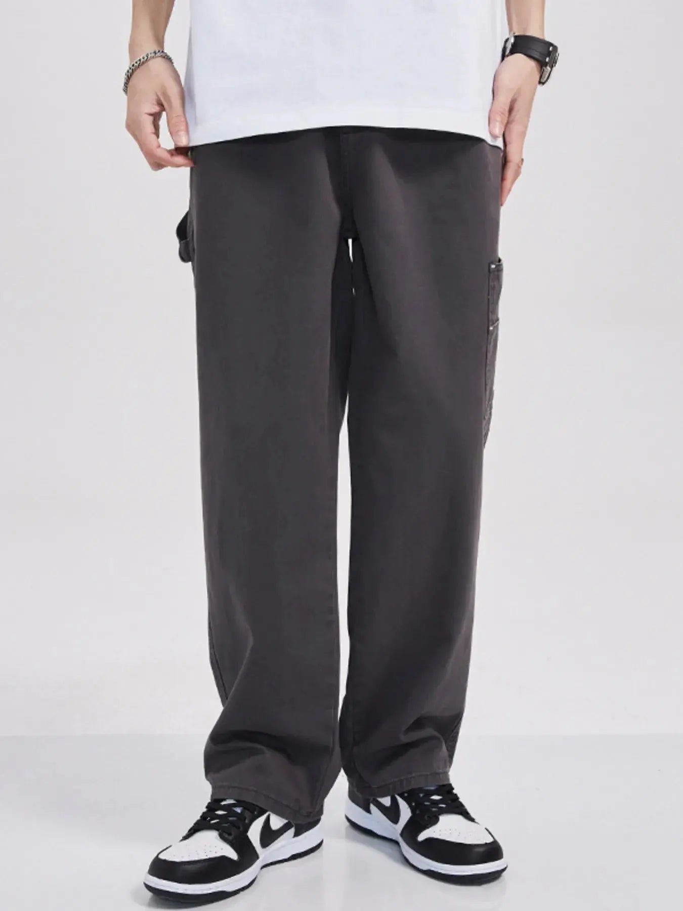 Men's Full Size Relaxed Fit Cargo Jeans Plus Size  COOLANDBAG