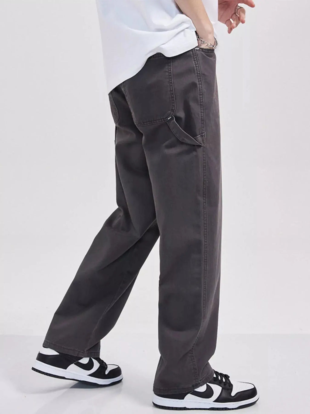 Men's Full Size Relaxed Fit Cargo Jeans Plus Size  COOLANDBAG