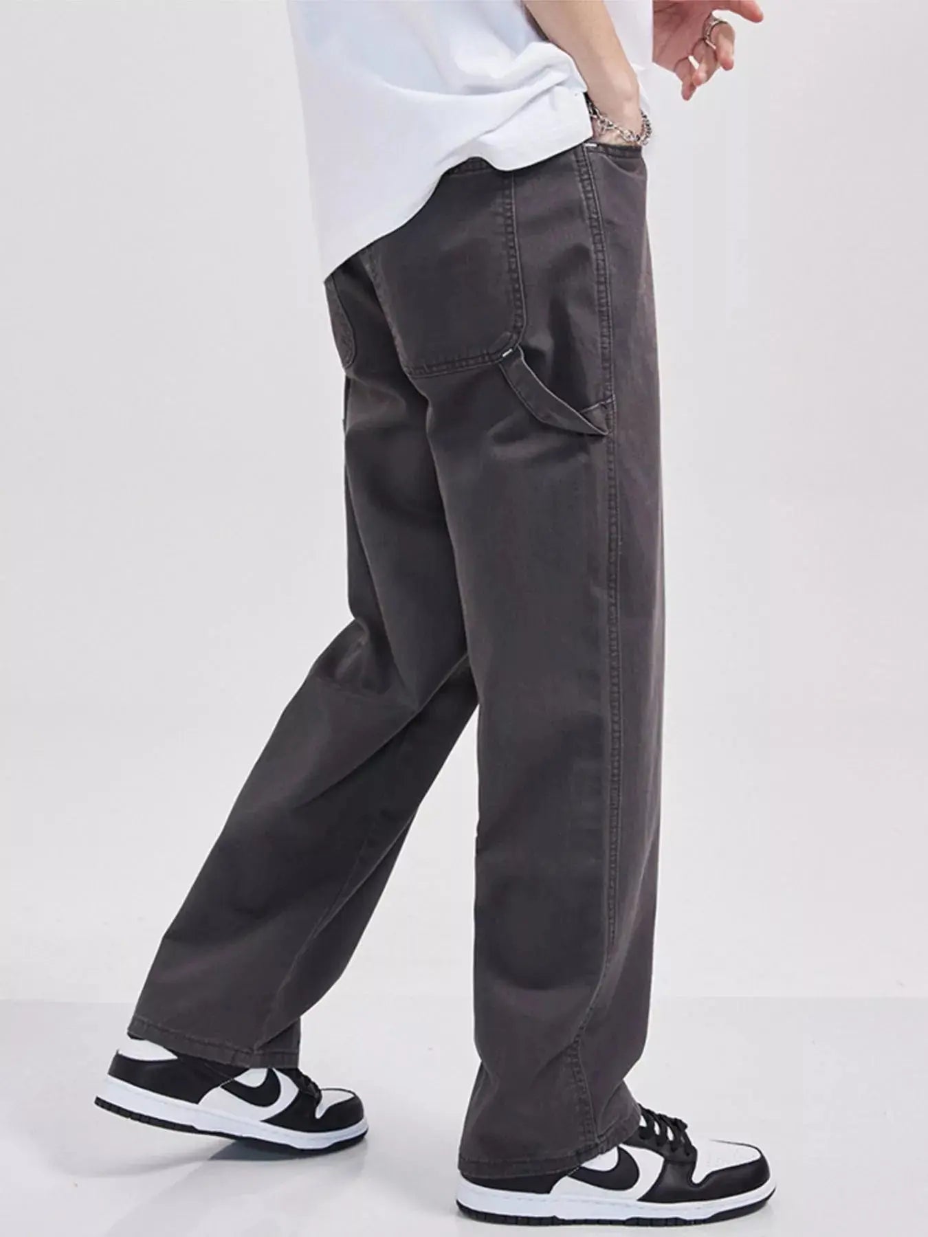 Men's Full Size Relaxed Fit Cargo Jeans Plus Size  COOLANDBAG